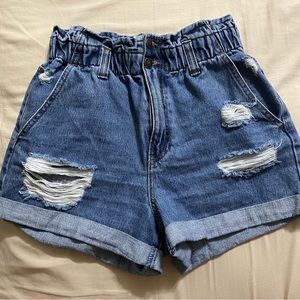 Paperbag Denim Bucket Shorts | Forever 21